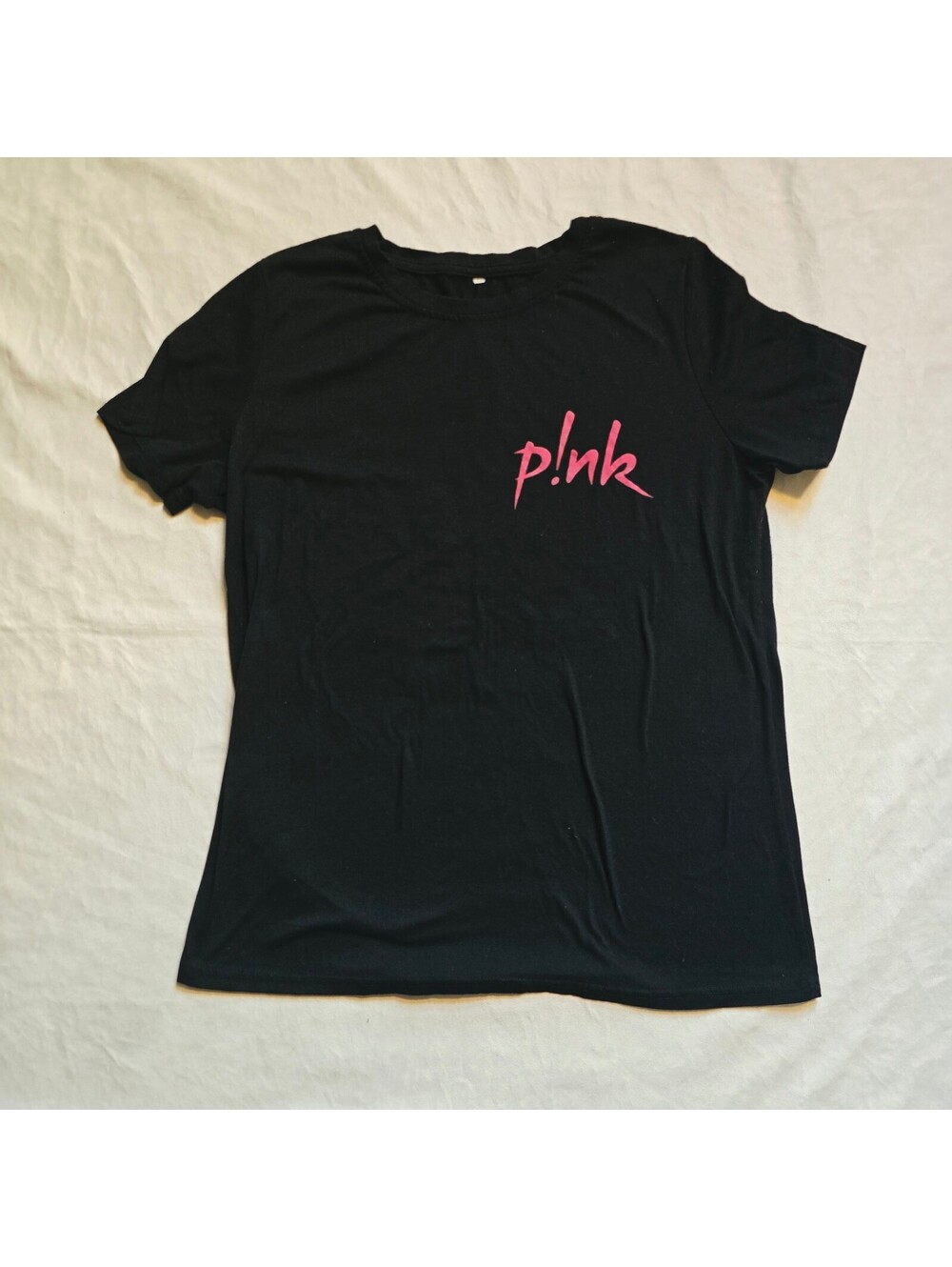 Pink Graphic Black T-Shirt Size XL